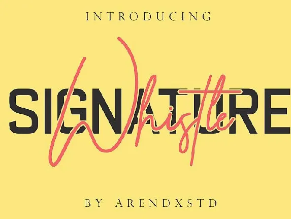 Whistle Signature font