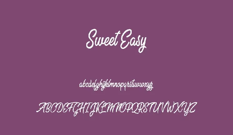 Sweet Easy Free Download font