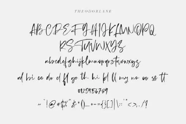 Theodorlane Calligraphy font