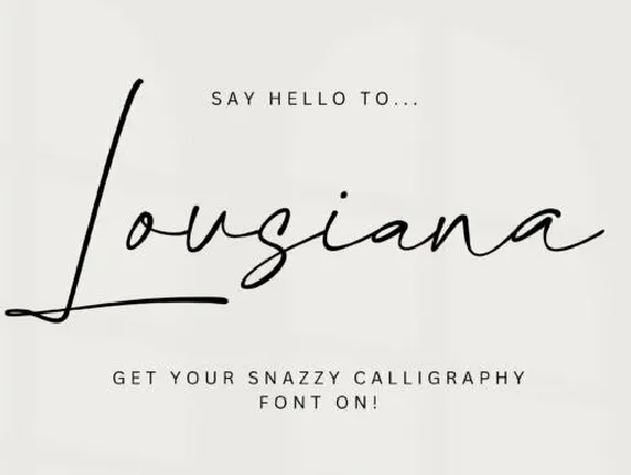 Lousiana font