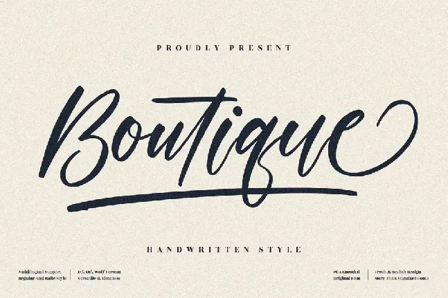 Boutique font