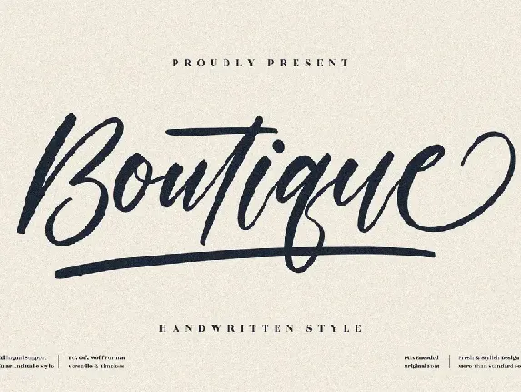 Boutique font