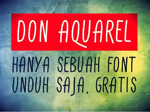 Don Aquarel font