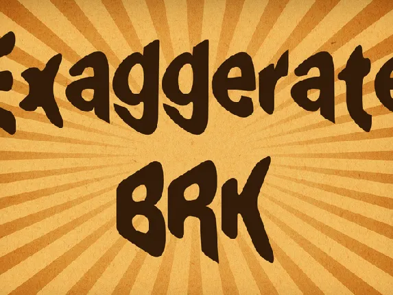 Exaggerate BRK font