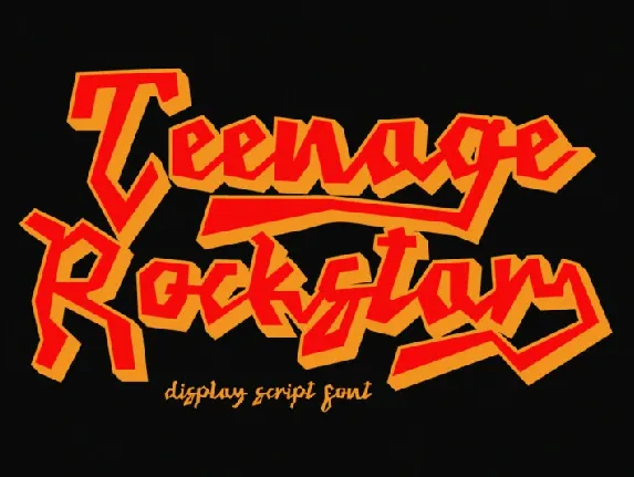 Teenage Rockstar font