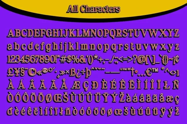 Dincy 3D font