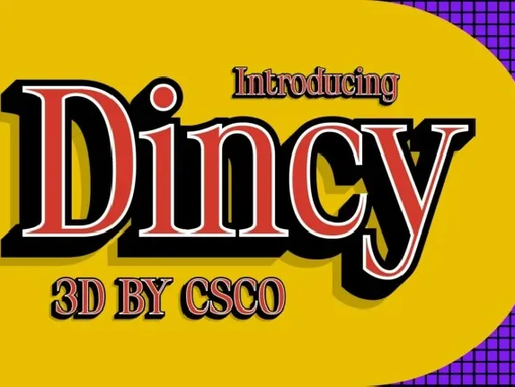 Dincy 3D font