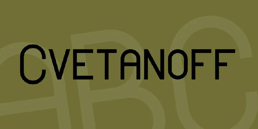 Cvetanoff font