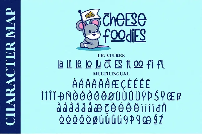 cheese foodies font