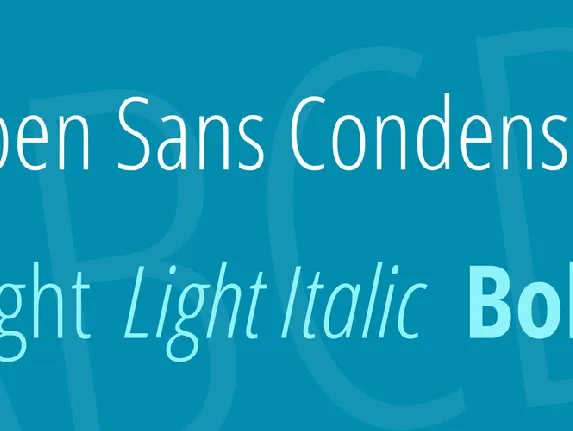 Open Sans Condensed font