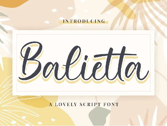 Balietta font