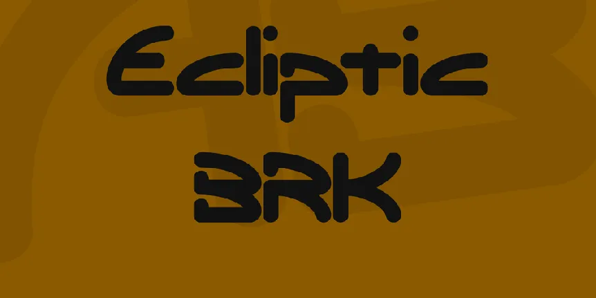 Ecliptic BRK font