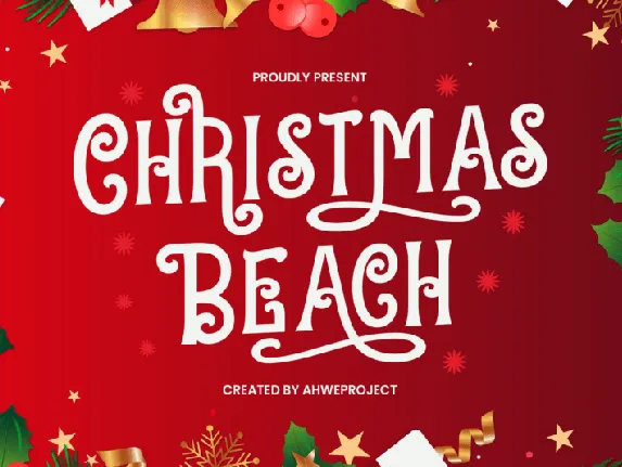 Christmas Beach font