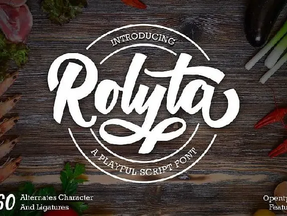 Rolyta Bold Script font