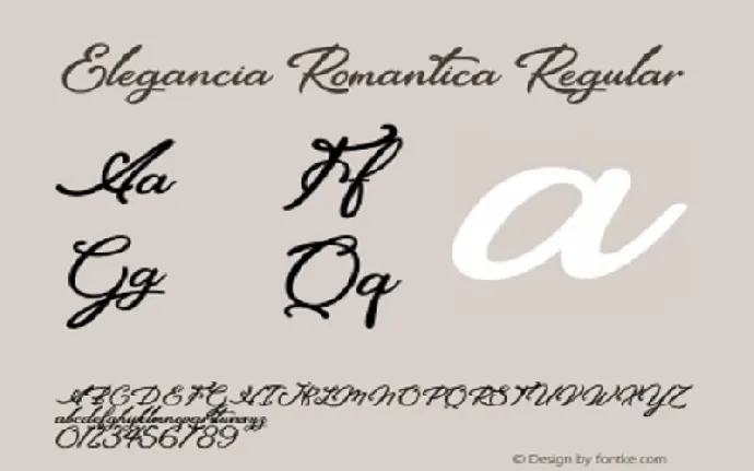 Elegancia Romantica Free Download font