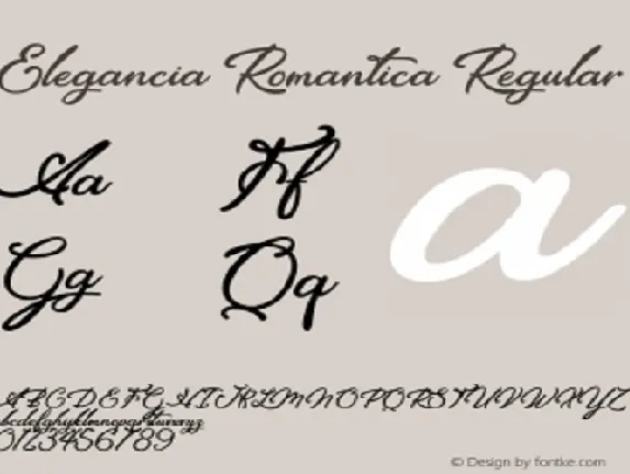 Elegancia Romantica Free Download font