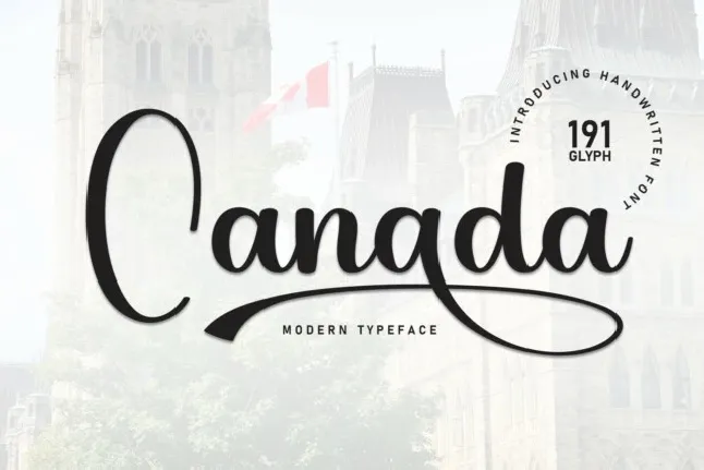 Canada Calligraphy font