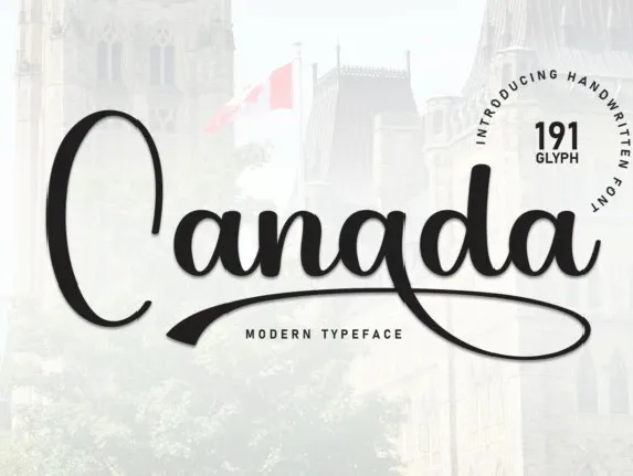 Canada Calligraphy font