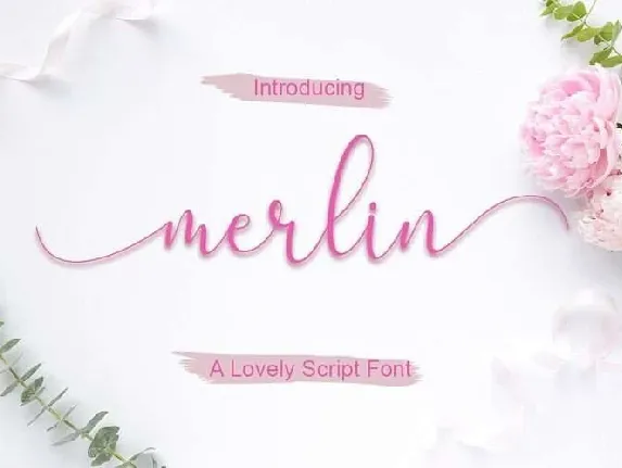 Merlin Script Free font