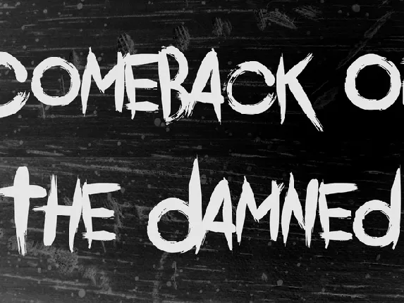 Comeback Of The Damned font