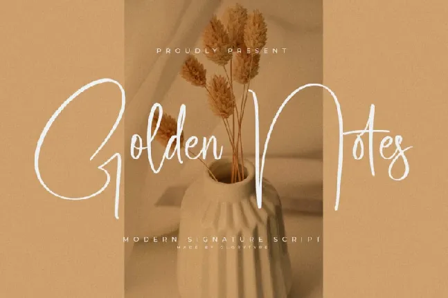 Golden Notes font