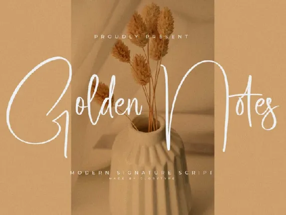 Golden Notes font