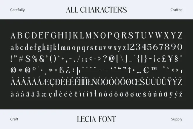 Lecia font