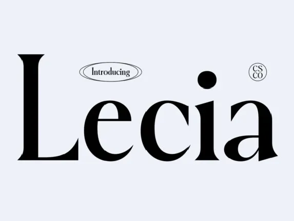 Lecia font