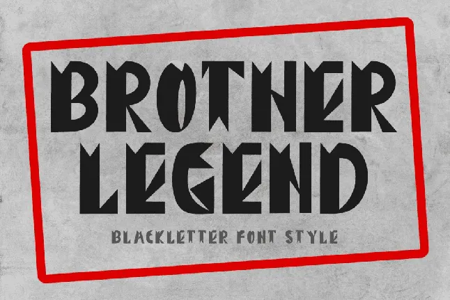 Brother Legend font