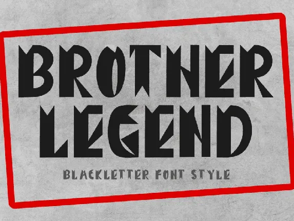 Brother Legend font