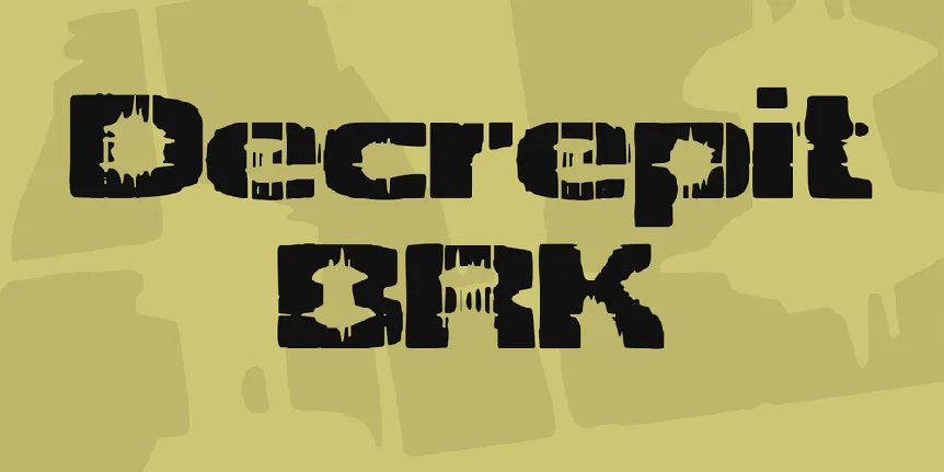 Decrepit BRK font