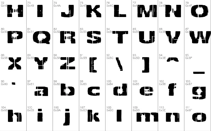 Decrepit BRK font