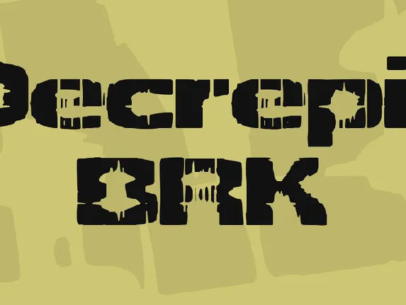 Decrepit BRK font