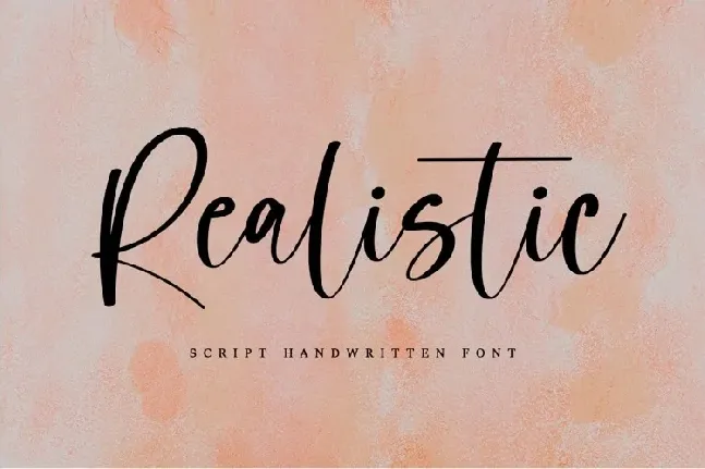 Realistic font