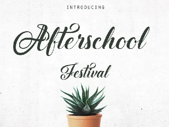 Afterschool Festival font