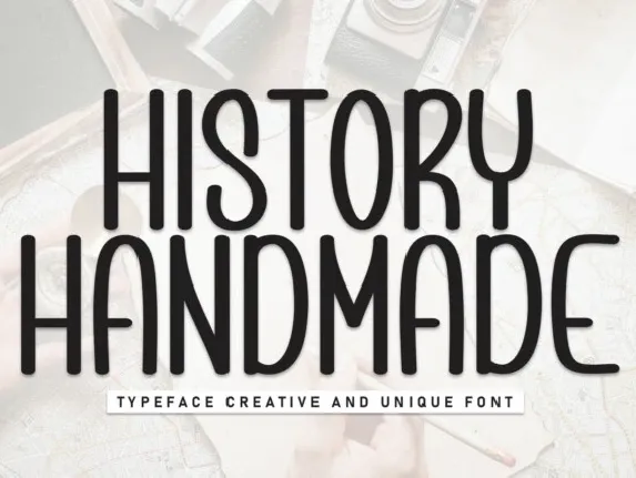 History Handmade Display font