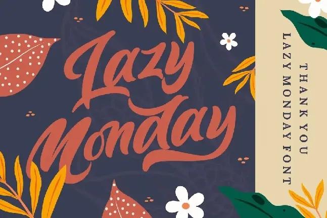 Lazy Monday font