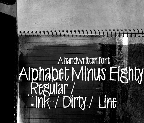 Alphabet Minus Eighty font