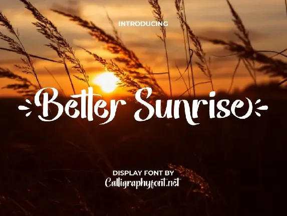 Better Sunrise Demo font