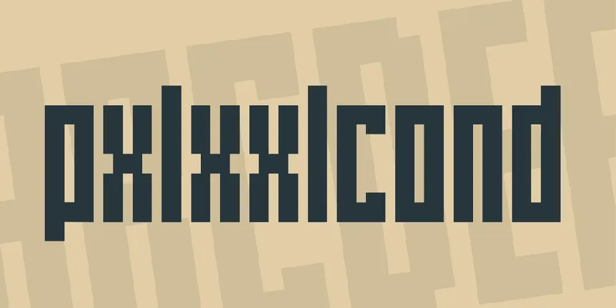 pxlxxlcond font