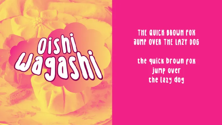 Wagashi Display font