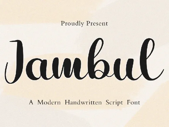 Jambul font