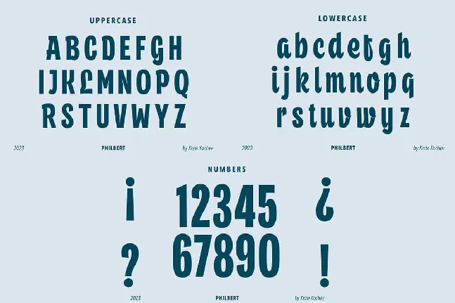 Philbert font