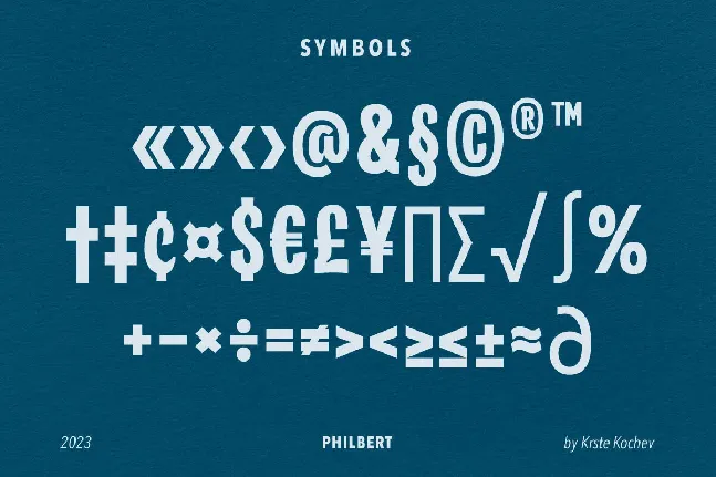 Philbert font