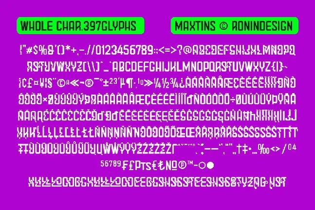 Maxtins font