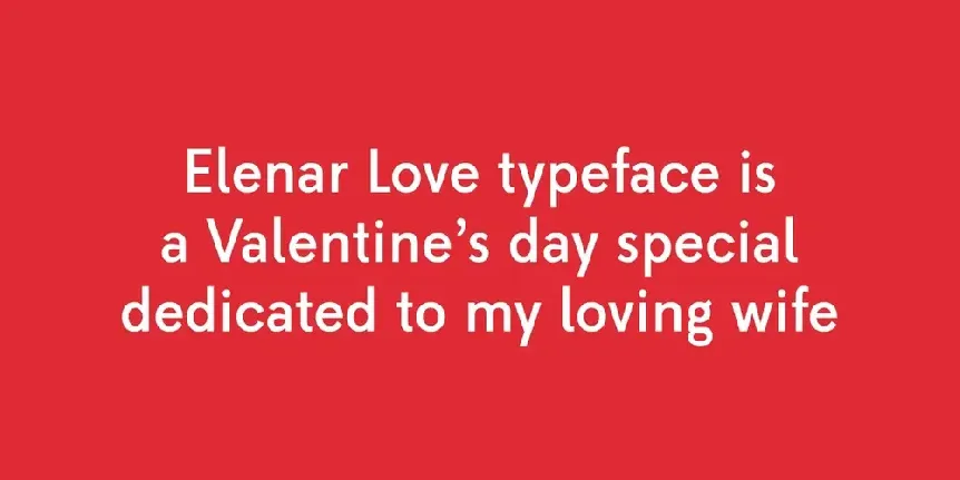 Elenar Love font