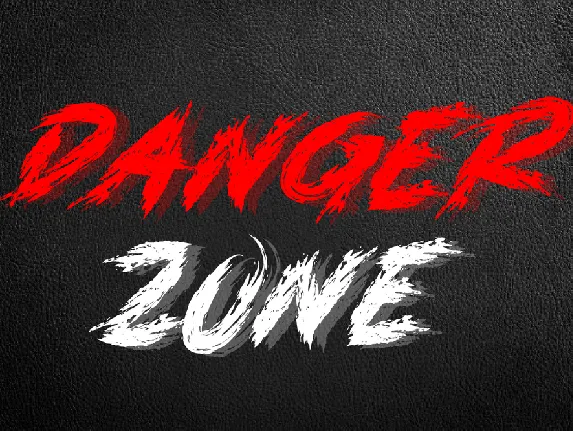 DANGER ZONE font