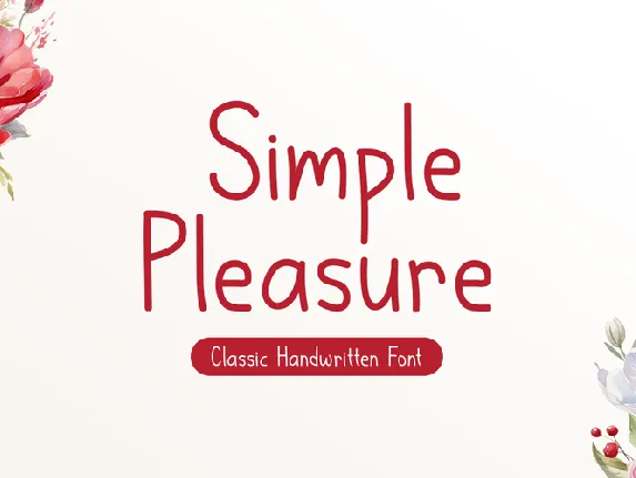 Simple Pleasure font