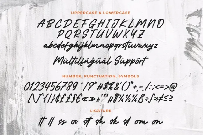 Brushstroke font