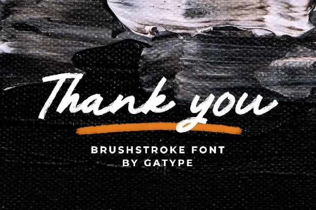 Brushstroke font